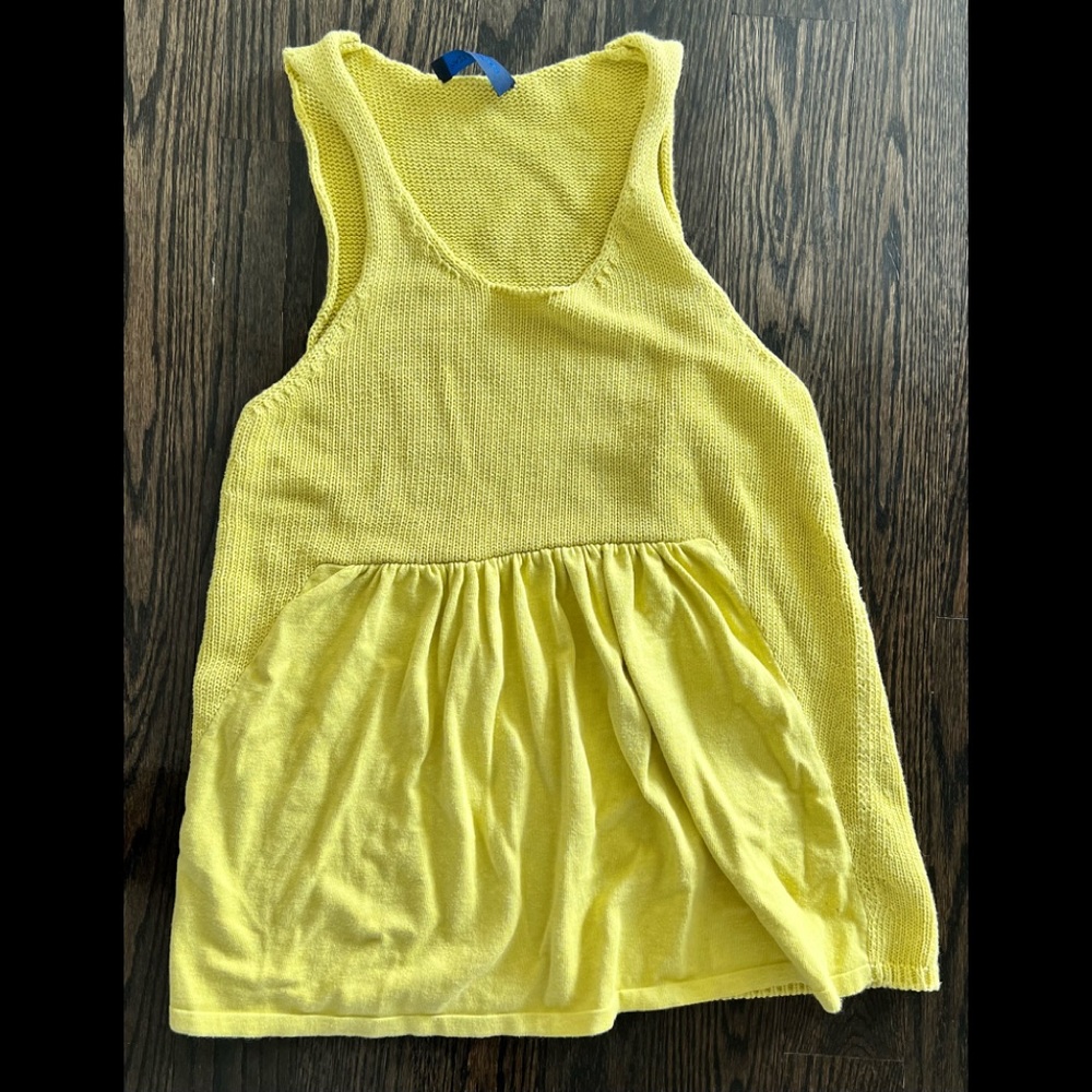 Yellow Piazza Sempione Sleeveless sweater blouse